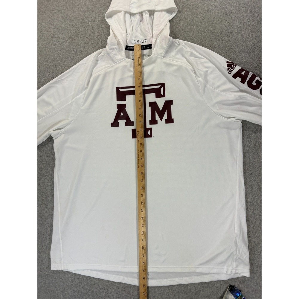 NWT Texas A&M Aggies ClimaLite Performance Hoodie Pullover (Men's 2XL) White - Picture 10 of 13